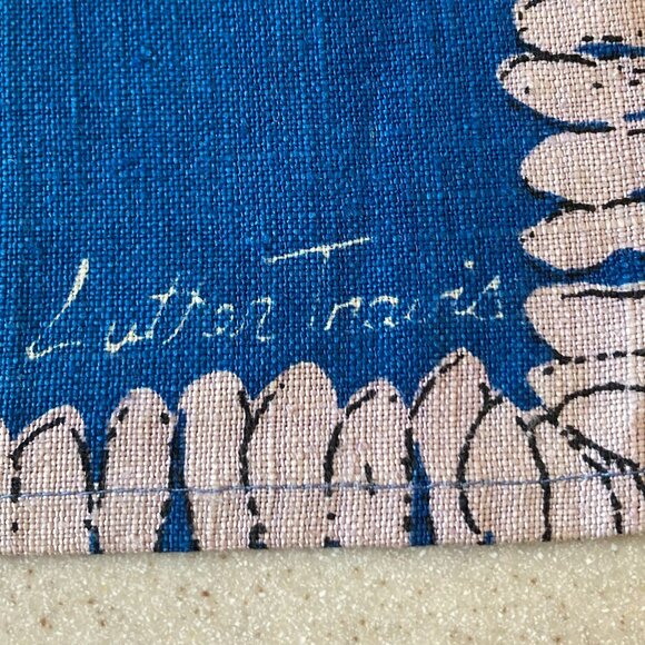 Vintage Linen Tea Towel, Buffet Scarf, Table Runner Centerpiece, or Framed Art - Picture 5 of 14